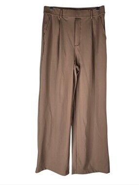 Halara Pants Womens Small? Tan Halo Tek Air High Waist Pull On Pleated Straight
